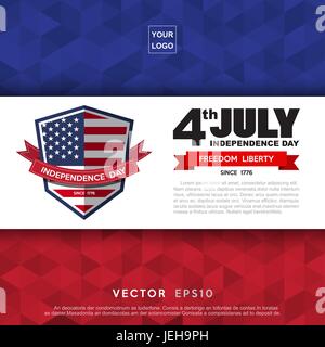 Jour Independce,Élément Design USA flag,.Illustratiom10 EPS Illustration de Vecteur