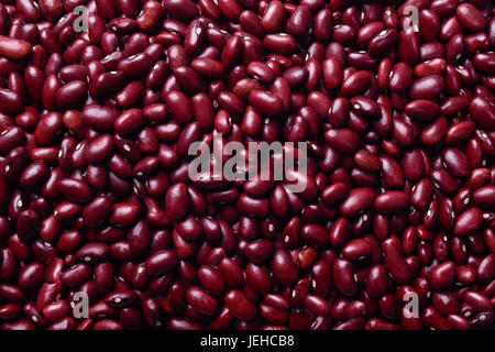 Texture haricots, vue de dessus des haricots rouges Banque D'Images