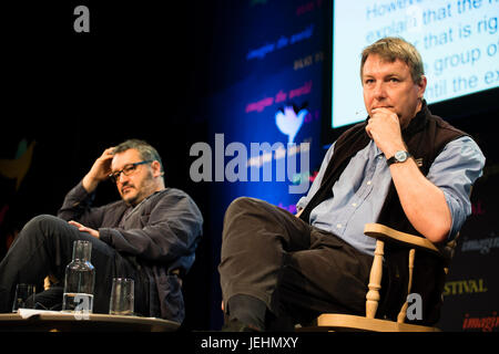 Danny Dorling, géographe sociale britannique Halford Mackinder et le professeur de géographie de l'École de géographie et de l'environnement de l'Université d'Oxford. apparaissant au Hay Festival 2017 de la littérature et les arts, Hay-on-Wye, au Pays de Galles UK Banque D'Images