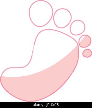 Bébé empreintes de pieds Illustration de Vecteur