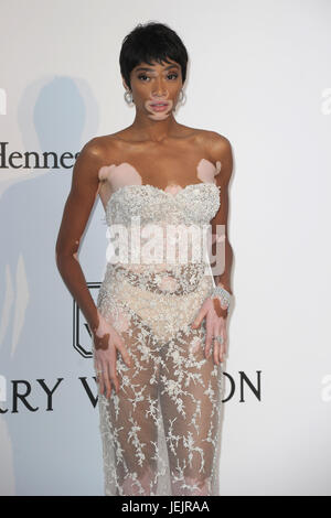 70e Festival du Film de Cannes - amfAR's Cinema against AIDS - Gala mettant en vedette des arrivées : Winnie Harlow Où : Cannes, France Quand : 25 mai 2017 Credit : IPA/WENN.com **Uniquement disponible pour publication au Royaume-Uni, USA, Allemagne, Autriche, Suisse** Banque D'Images