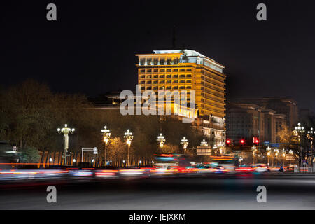 PÉKIN-14 AVRIL. Beijing Hôtel à Chang’an Avenue. La construction a commencé en 1900, elle a été achevée en 1915. C'est l'un des plus anciens hôtels de Pékin. Banque D'Images