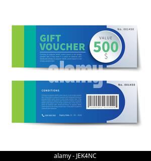 Remise de chèque cadeau template design Illustration de Vecteur