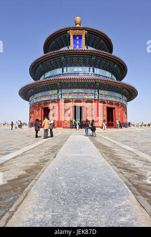 BEIJING-17 MARS 2010. Temple du ciel le 17 mars 2010 à Beijing. C'est un complexe de bâtiments religieux et une attraction à voir à Beijing. Banque D'Images