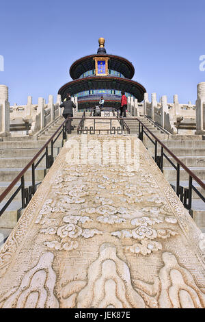 BEIJING-17 MARS 2010. Temple du ciel le 17 mars 2010 à Beijing. C'est un complexe de bâtiments religieux et une attraction à voir à Beijing. Banque D'Images