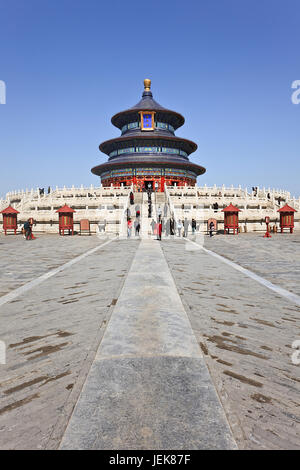 BEIJING-17 MARS 2010. Temple du ciel le 17 mars 2010 à Beijing. C'est un complexe de bâtiments religieux et une attraction incontournable de Beijing. Banque D'Images