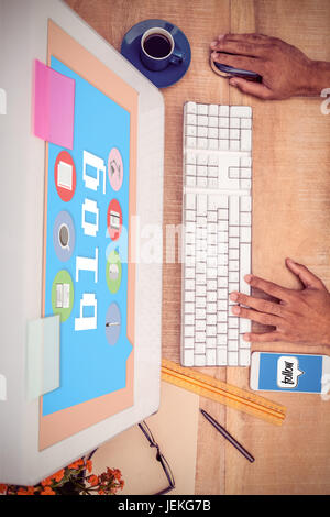 Image composite de bubble blog et photos Banque D'Images