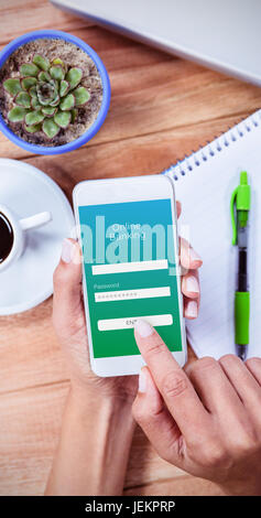 Image composite des services bancaires en ligne Banque D'Images