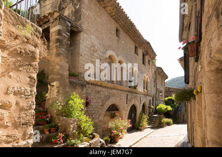 La maison Lorimy. Saint Guilhem le Désert étiqueté Les Plus Beaux Villages de France. Herault. France Banque D'Images