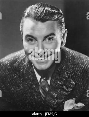 George Brent, Portrait publicitaire pour le film, "lune de miel pour trois", Warner Bros, 1941 Banque D'Images