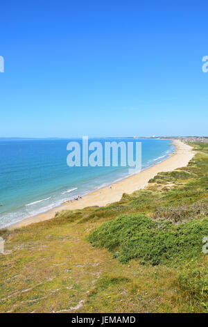 Voir d'Hengistbury Head à la côte vers Bournemouth, Dorset, Angleterre Banque D'Images