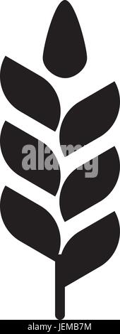 Signe du blé illustration. Spike. Spica. L'icône orange sur fond noir Illustration de Vecteur