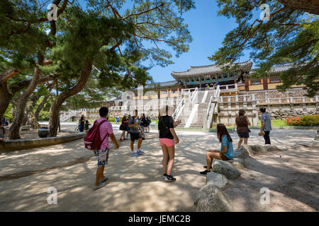 Jun 23, 2017 temple Bulguksa à Gyeongju, Corée du Sud Banque D'Images