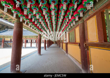 Jun 23, 2017 Des centaines de lanternes de traîner de la temple Bulguksa en Corée du Sud. La lettre de la photographie signifie  <Bouddha jour > Banque D'Images