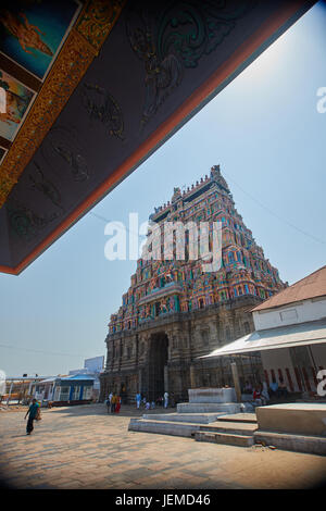 L'Inde, l'Etat du Tamil Nadu, Chidambaram, le Shiva Nataraja, Shiva (temple), lieu sacré de l'hindouisme et spécialement Banque D'Images