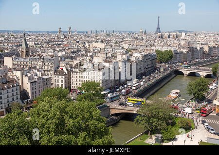 Portrait d'un paysage urbain, Paris, France Banque D'Images