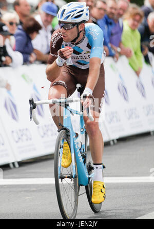 Saint Omer, France. 25 juin 2017. Championnats de France Elites Pierre Latour (Ag2r la mondiale) Banque D'Images