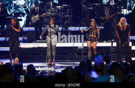 LOS ANGELES, CA - le 25 juin : Xscape à BET Awards 17 Spectacle au théâtre de Microsoft à Los Angeles, Californie le 25 juin 2017. Credit : Faye Sadou/MediaPunch Banque D'Images