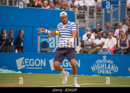 25 juin 2017. Mens finales match à l'Aegon Championships 2017, le Queen's Club, Londres Banque D'Images