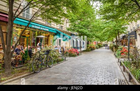 France, Paris, quartier du Marais, Rue du Tresor Banque D'Images