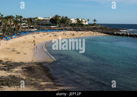 La plage Playa Flamingo Playa Blanca Banque D'Images