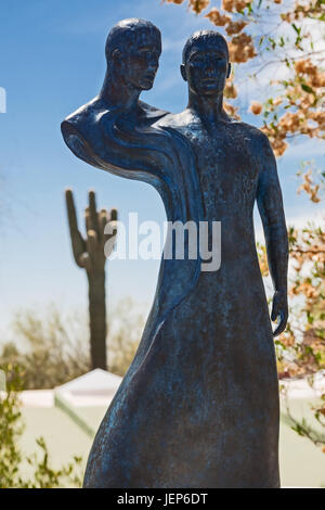 Sculpture Heloise Crista, Taliesin West l'architecte Frank Lloyd Wright's winter la maison et l'école dans le désert, Scottsdale, Arizona, USA Banque D'Images
