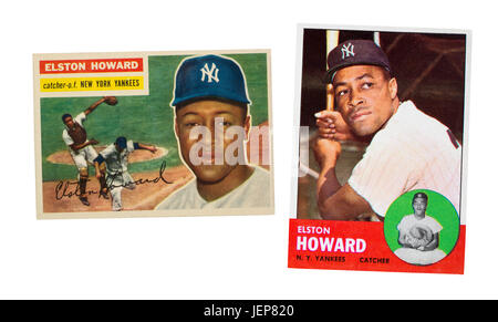 Elston Howard a été le premier Afro-Américain à jouer pour les Yankees de New York en 1955. Elston est aussi le premier Afro-américain à gagner le MVP AL Banque D'Images