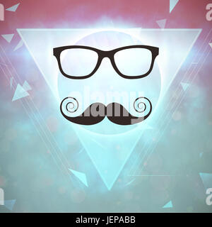 Image composite du logo moustache Banque D'Images