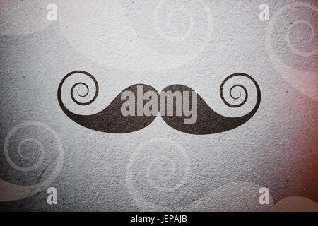 Image composite du logo moustache Banque D'Images