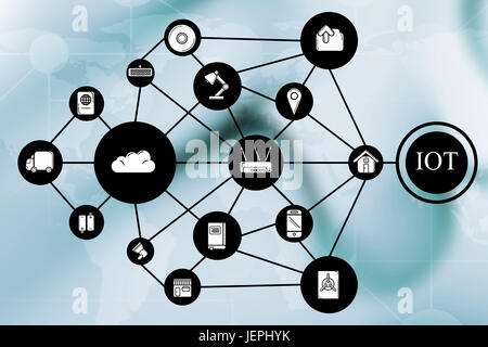 Image composite des icônes des applications smartphone Banque D'Images