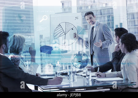 Image composite de l'interface d'affaires Banque D'Images