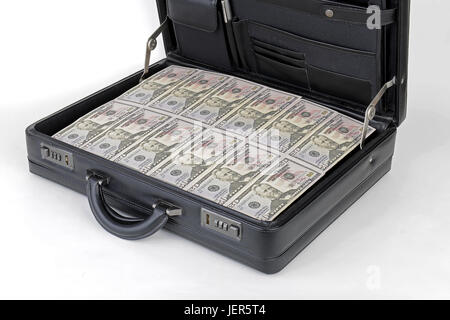 Valise plus pleinement 50 dollars, valises, monétaire Koffer voller 50 Dollarscheine, Geldkoffer Banque D'Images
