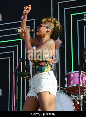 Noelle scaggs groupe musical de colère sur scène lors de fitz réalise arroyo seco week-end juin 25,2017 brookside golf course pasadena,California. Banque D'Images