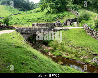 Pont Dub Brandstone Partie de la façon Nidderdale Brandstone Greenhow sur près de Beck Campsites Canet-en-Roussillon au nord Yorkshire Angleterre Banque D'Images