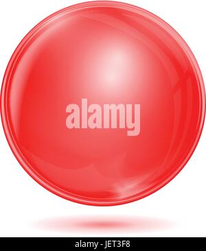 Ball, réflexion, brillant, vector, sphere, rouge, bulle, design, verre, calice, Illustration de Vecteur