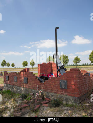 Le monument à la 63e (Royal Naval) le rôle de la Division dans la bataille d'Arras de 1917 à Gavrelle, France Banque D'Images