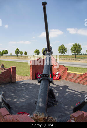 Le monument à la 63e (Royal Naval) le rôle de la Division dans la bataille d'Arras de 1917 à Gavrelle, France Banque D'Images