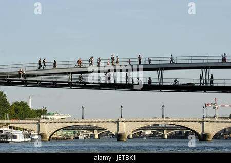 France, Paris, passerelle Simone-de-Beauvoir, ponts, détail, son flux, Banque D'Images