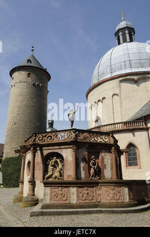 Le château forteresse Marien, cour intérieure, Wurzburg, Franconia, Bavaria, Banque D'Images