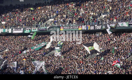 L'Allemagne, en Rhénanie du Nord-Westphalie, Brook, Mönchenglad Borussia park, stade, spectateur, stand, Banque D'Images