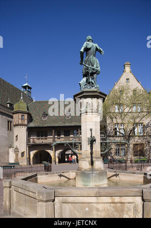 France, Alsace, Colmar, Place de l AE Ancienne Douane, Schwendi wells, Koifhus, Banque D'Images