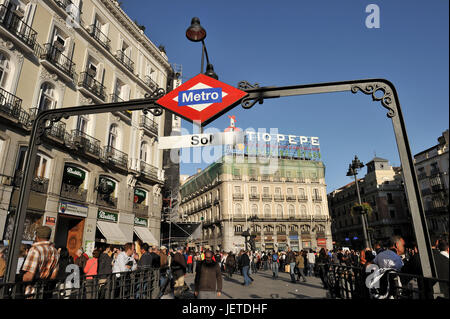 Espagne, Madrid, metro, personne dans la ville, Banque D'Images