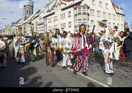 Allemagne, Bade-Wurtemberg, Rottweil, Rottweiler fool's Guild, Procession, Banque D'Images