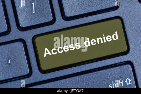 Accès refusé mots sur ordinateur bouton clavier Banque D'Images