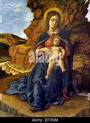 Madonna delle Cave - Madonna dans la Cave 1488 Andrea Mantegna 1431 –1506 peintre italien Banque D'Images
