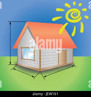 Bâtiment, maison, bâtiments, biens immobiliers, du vrai, vector, illustrations, de la structure, Illustration de Vecteur