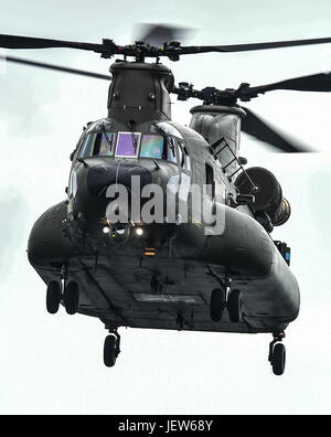 Droit d'auteur par Paul Images Slater Ltd - hélicoptère Chinook de Plymouth, Devon. Banque D'Images