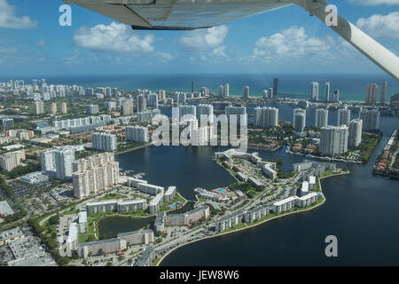 Vue aérienne de Miami Beach Banque D'Images