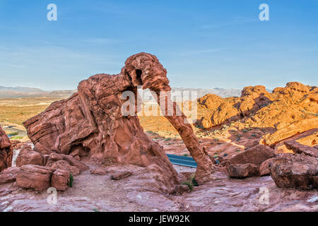 Roche de l'éléphant dans la région de Valley of Fire State Park à Nevada Banque D'Images