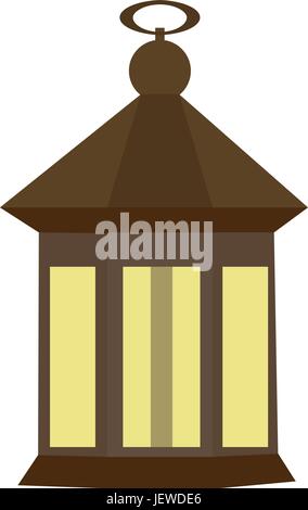 Vintage camping vieille lampe pour la randonnée. vector illustration Illustration de Vecteur